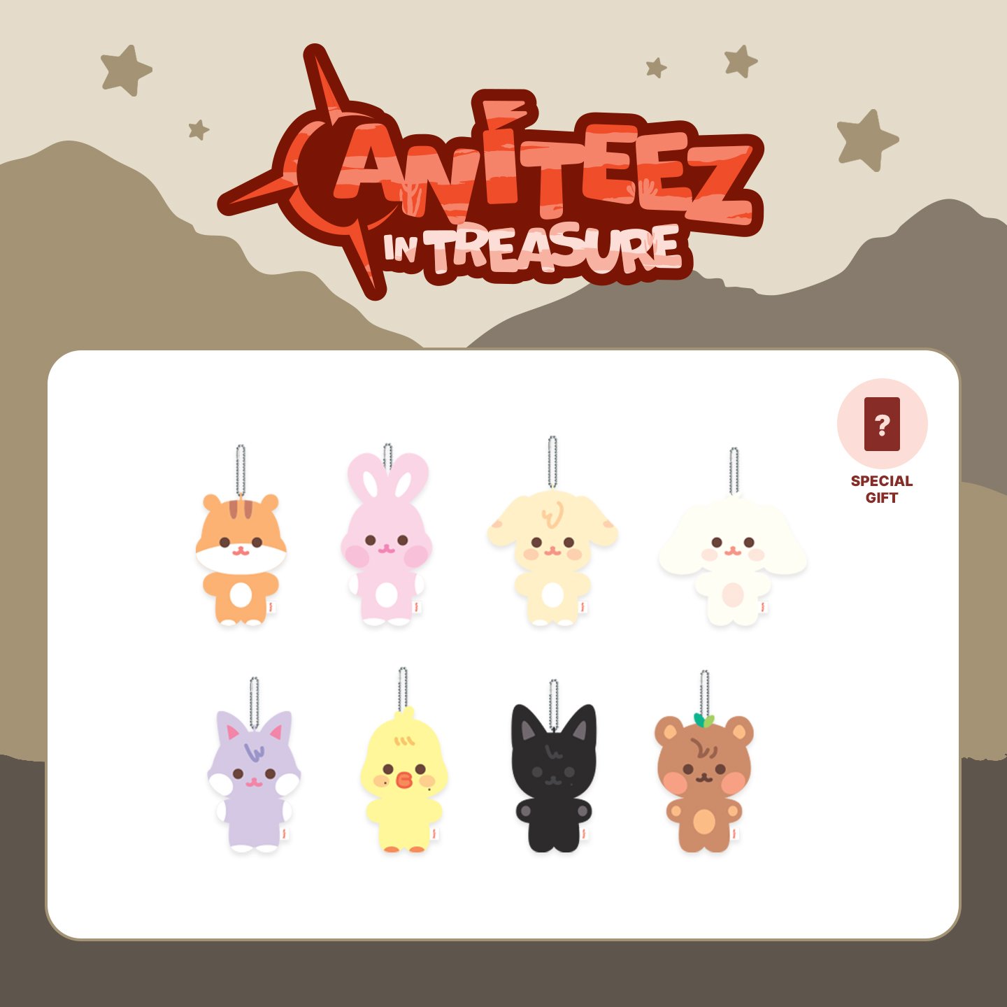 ATEEZ x [ANITEEZ IN TREASURE] MD - Flat-Fer Plush