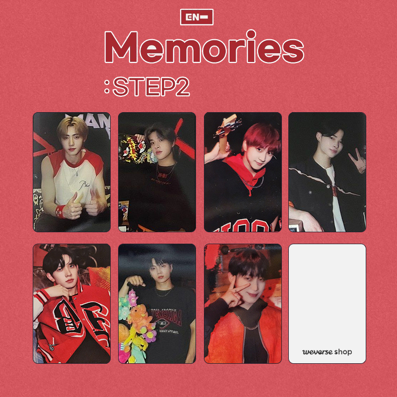 ENHYPEN - Memories Step : 2 Pieces of Memories Weverse POB Clear Photo Card Set