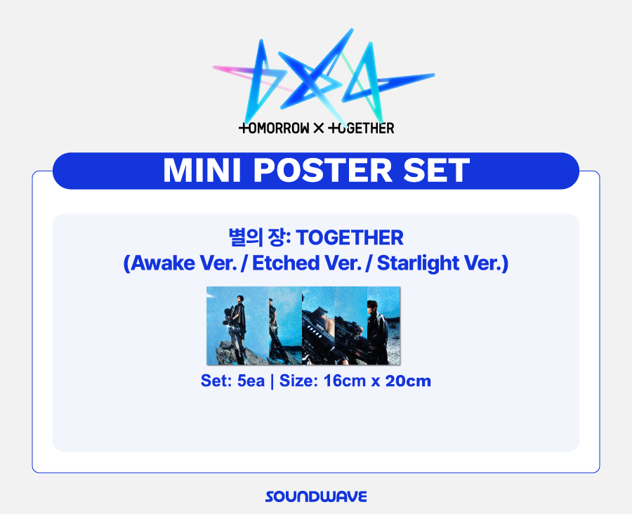 TXT (TOMORROW X TOGETHER) - The Star Chapter: TOGETHER Soundwave Mini Poster Set POB