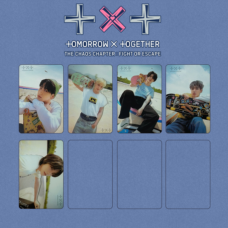 TXT(TOMORROW X TOGETHER) - OFFICIAL THE CHAOS CHAPTER: FIGHT OR ESCAPE - CLEAR PHOTO CARD  SET