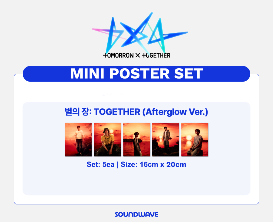 TXT (TOMORROW X TOGETHER) - The Star Chapter: TOGETHER Soundwave Mini Poster Afterglow Set POB