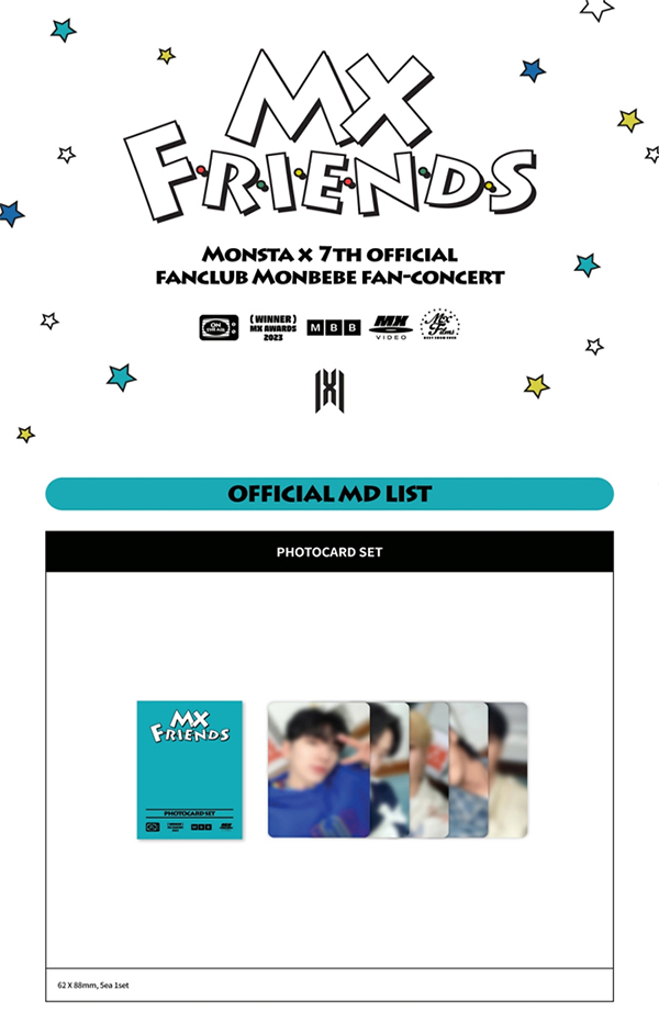MONSTA X - [MX FRIENDS] - OFFICIAL PHOTO CARD SET