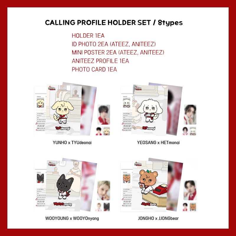 ATEEZ - POP-UP EXHIBITION - ANITEEZ IN THE CALLING - Calling Profile Holder Set