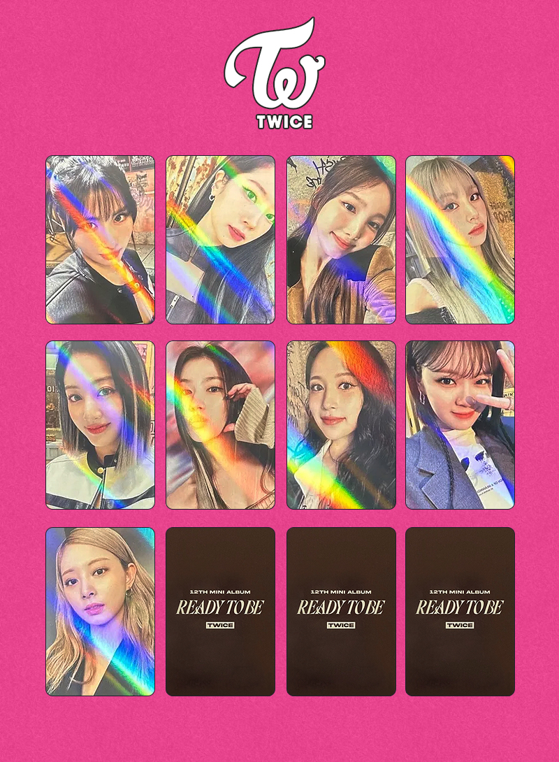 TWICE - OFFICIAL READY TO BE WITHMUU HOLOGRAM POB PHOTO CARD SET