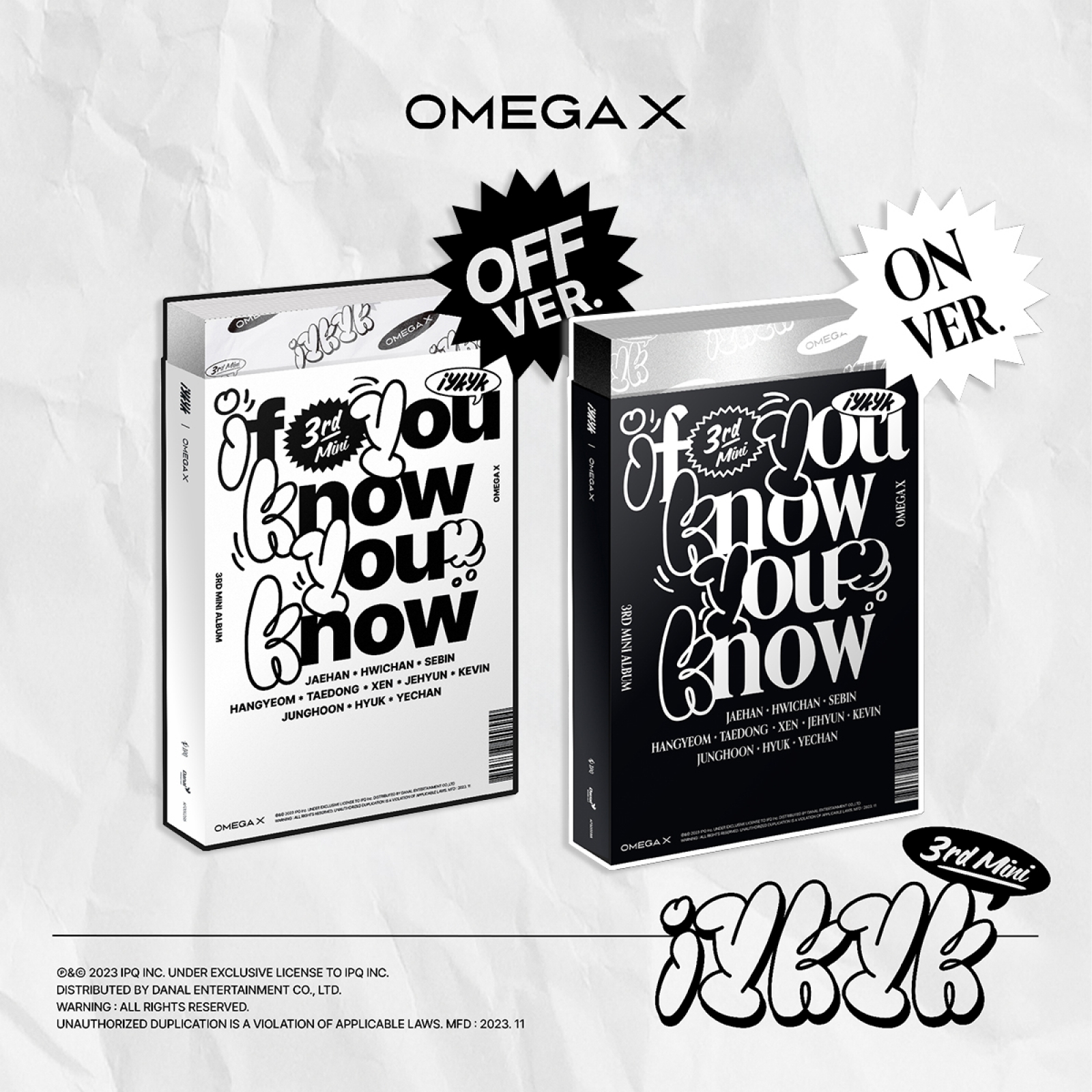 OMEGA X - iykyk 3rd Mini Album