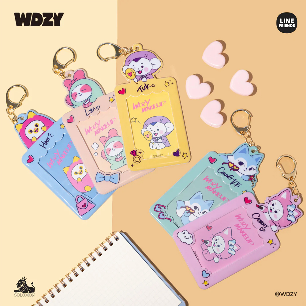 [LINE FRIENDS] WDZY JAPAN - Official Photocard Case Holder Keyring + Sticker Ver.2