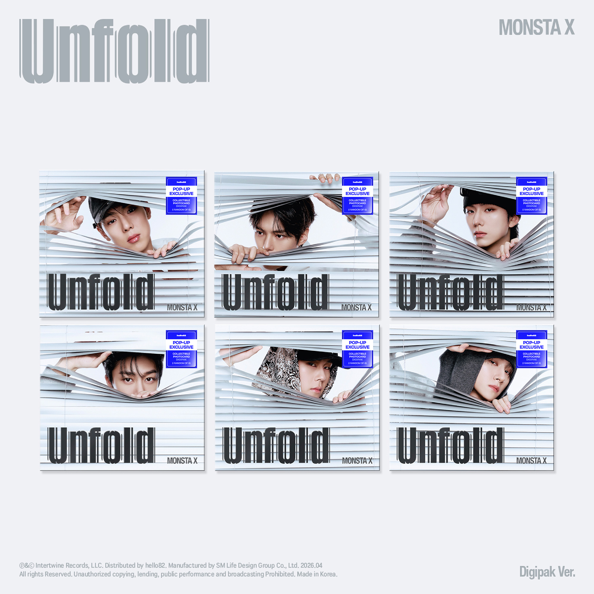 MONSTA X - Unfold - POP-UP Exclusive (Digipak)