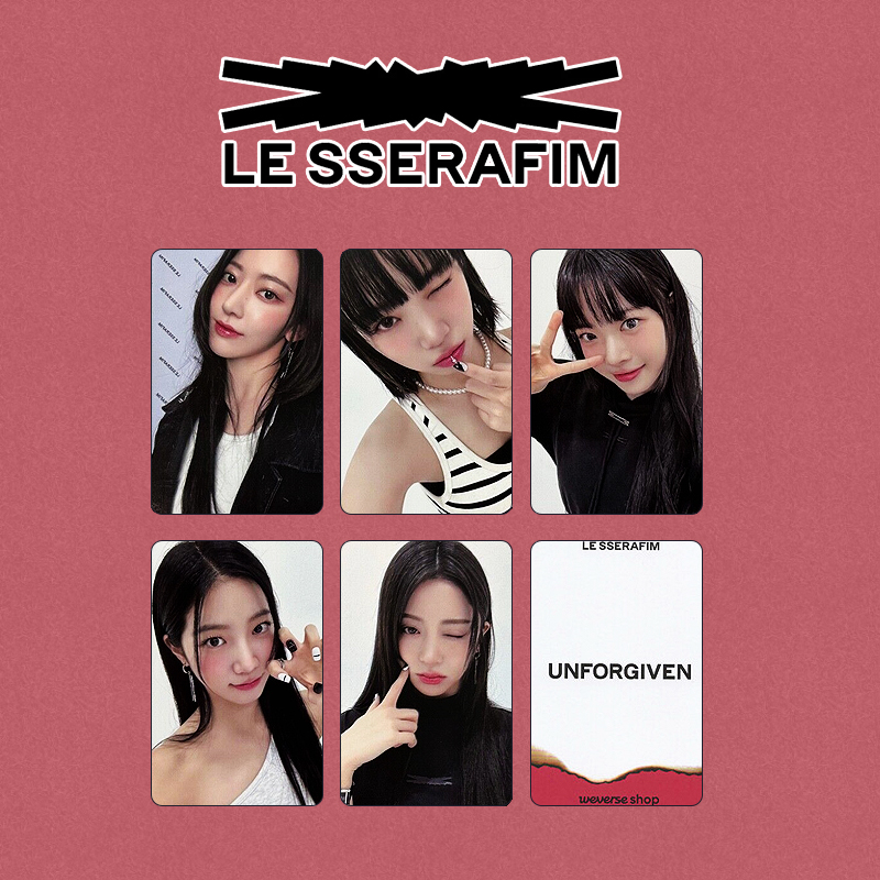 LE SSERAFIM  - OFFICIAL POB UNFORGIVEN PHOTO CARD SET
