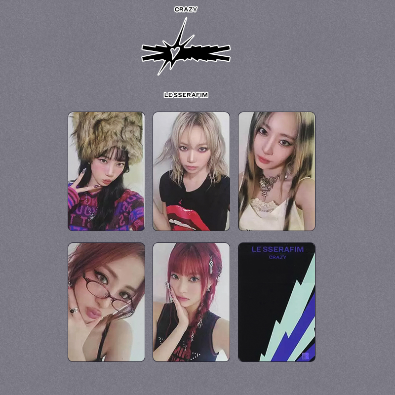 LE SSERAFIM - CRAZY MUSIC KOREA LUCKY DRAW PHOTO CARD SET